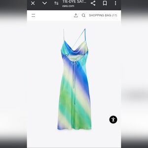 Satin effect zara dress